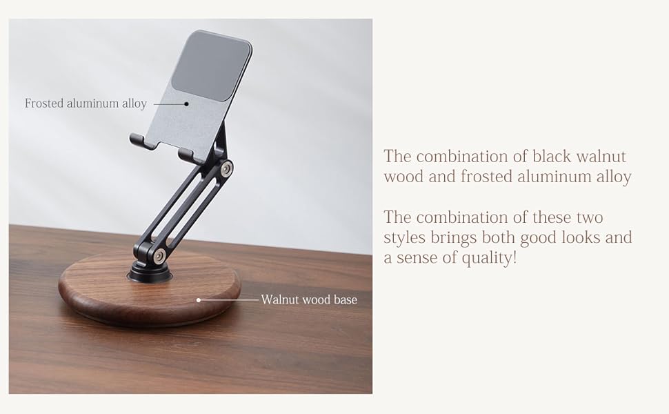 iPhone holder; tablet stand; walnut phone stand; stylish phone holder; desk accessories