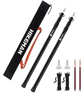 Hikeman Tarp Poles Adjustable Aluminum Telescoping Tarp Poles, Lightweight Canopy Poles Portable ...