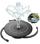AISITIN 3.5W DIY Solar Fountain Pump for Water Feature Outdoor Solar Bird Bath Fountain with Mult...