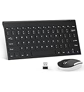 MoKo Wireless Keyboard and Mouse, 2.4G Mini Small Rechargeable Keyboard Mouse Combo for Computer,...
