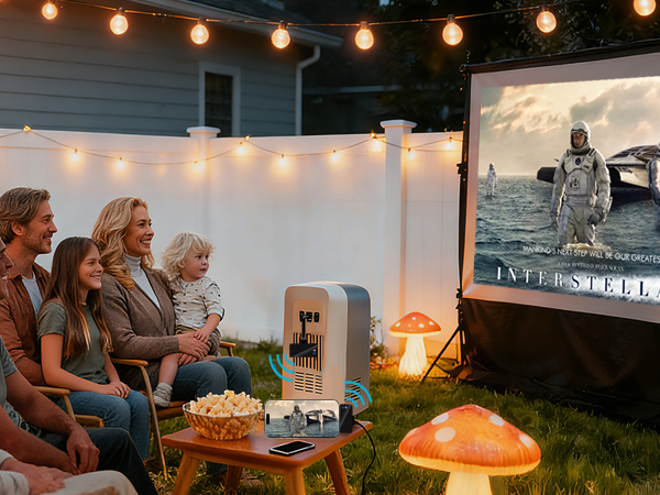Wireless HDMI for Outdoor Projector Movie Night Backyard Theater Cinema Phone miracast mirror Kit