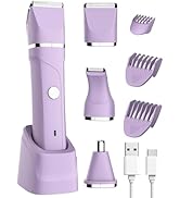 Bikini Trimmer for Women Painless Electric Razor for Women,3 in 1 Pubic Hair Trimmer,USB Recharge...