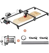 Longer RAY5 10W Laser Engraver with Air Assist Kit and Y-axis Extension kit, Compressed Spot CNC,...