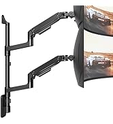 ARES WING Dual Monitor Wall Mount for 17-49 Inch Ultrawide Screens, Heavy Duty Wall Mount Monitor...