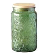 ANSQU Vintage Glass Jar, 34oz Candy Jar with Lid, Vintage Colored Mason Jar for Kitchen Decorativ...