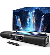 Sound Bar for Smart TV with Deep Bass &amp; Crystal Dialogue – 60W 2.0 Channel Soundbar, Dual Woofers...
