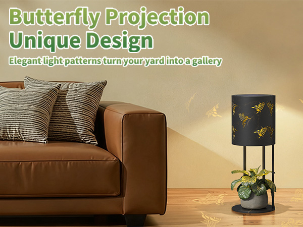 SISAYWEY Solar Garden Plant Lights Outdoor Waterproof Decorative Lamp Flower Stand Yard Patio Floor