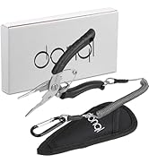 DONQL Fishing Pliers Fishing Hook Remover Stainless Steel Fishing Tongs Multifunctional Split Rin...