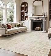 Joydeco 6x9 Area Rugs for Living Room, Non Slip Machine Washable Vintage Rug, Low Pile Chenille P...