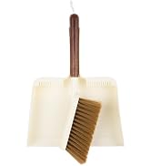 QUIVIX Hand Broom and Dustpan Set,Portable Small Dustpan and Brush Set with Sapele Wood Handle,Te...