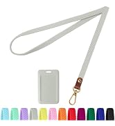 YANTHKEY Stretchy Lanyards for ID Badges - Thin Lanyard Card Holder, Lightweight Comfortable ID B...