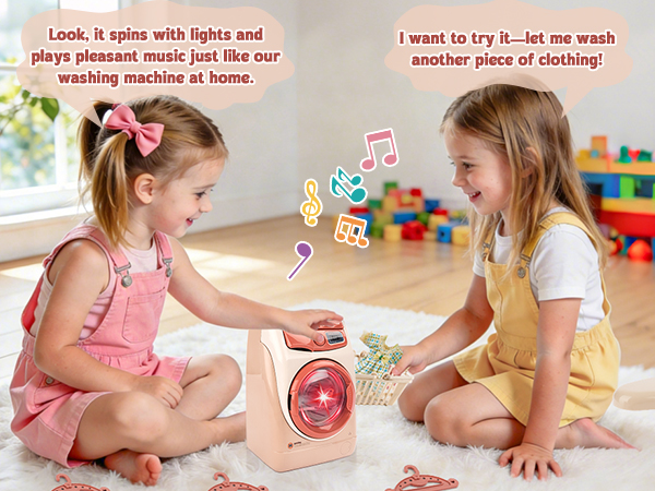 Kids Toy Washing Machine &amp; Vacuum Playset