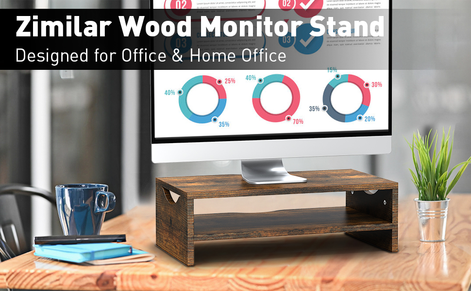 rust brown monitor stand