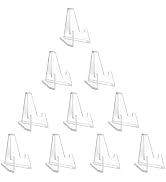 YUYUDEHM 10 Pack Acrylic Coin Display Stands, Mini Clear Easel Holder, 2.2" | Transparent Triangl...