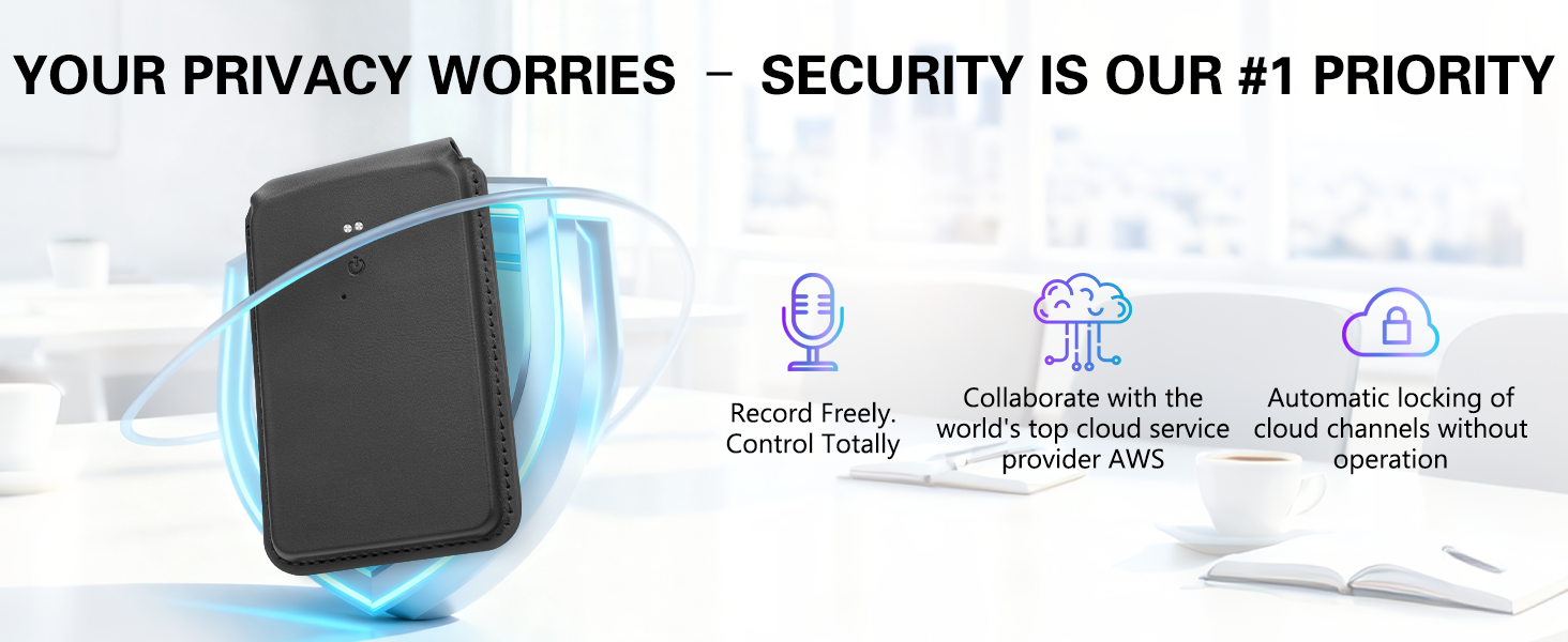 voice recorder with live listening voice to text device ai-intelligent noise reduction activated spy