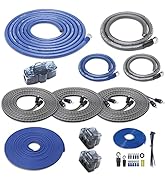 Recoil RCK0D True 1/0 Gauge Car Audio Dual Amplifiers CCA Wiring Installation Kits with OFC RCA C...