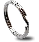 Key Ring / Key Chain , 50 Pack 3/4 inches 20mm Split Round Metal Silver Keyring for Home / Car / ...