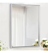 AAZZKANG Metal Framed Mirror Rectangle Wall Mounted Mirrors Decorative Modern for Bedroom Bathroo...