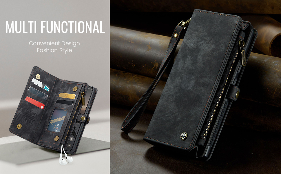 Google Pixel 10 Pro XL Wallet Case for Women Men with Card Holder Shockproof Protective Cover