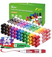 SUIN Dry-Erase-Markers, Chisel Tip - Whiteboard Markers, Low Odor Dry Erase Markers, Chisel Tip M...