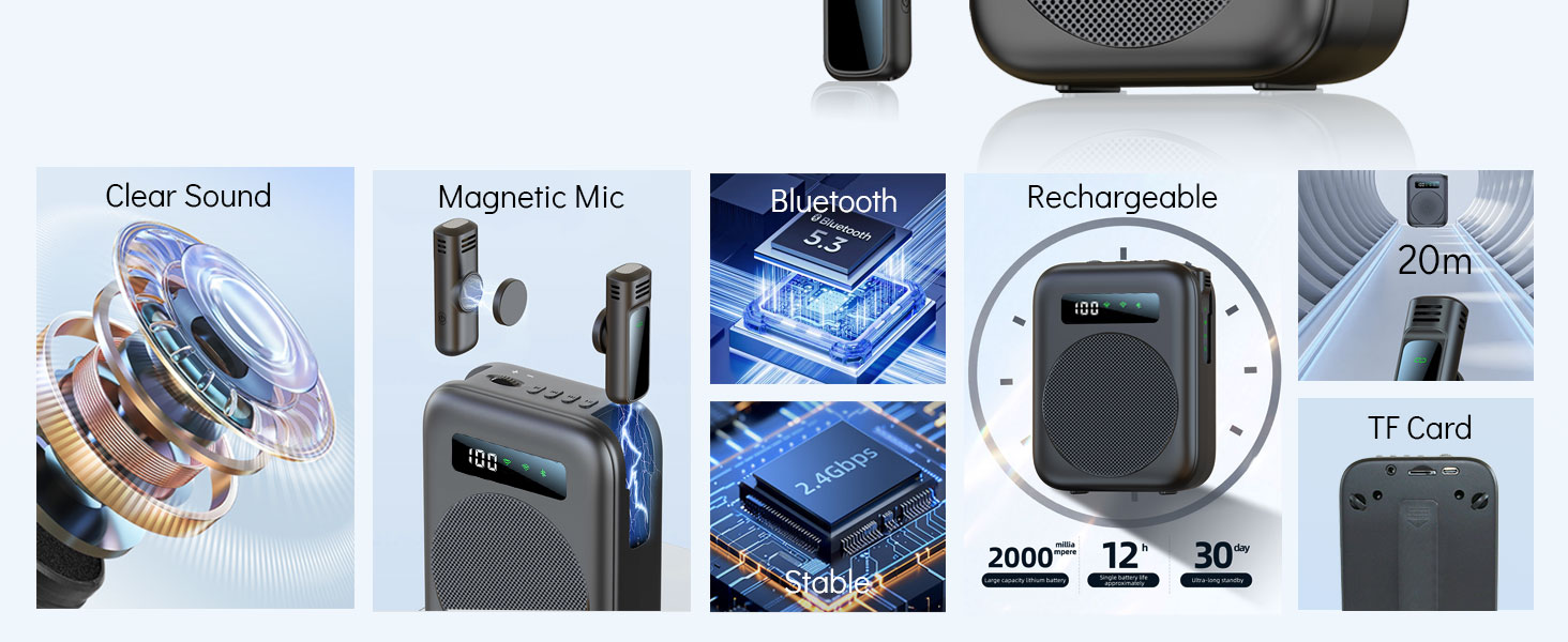 voice amplifier for teachers voice amplifier wireless microphone