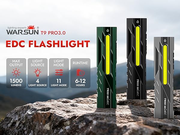 EDC pocket flashlight rechargeable