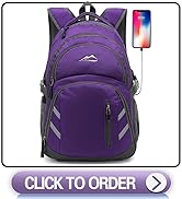 Backpack Bookbag for School College Student Laptop Travel with USB Charging Port