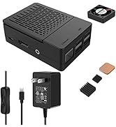 [5V 3A 15W] Raspberry Pi 3 Case, iUniker Pi 3 b+ Case, Raspberry Pi 3 Power Supply with Switch Ra...