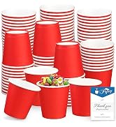 Prgery 150 Pack 3oz Red Paper Cups,Mouthwash Cups, Disposable Bathroom Cups,Small Paper Cups 3oz ...