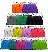 Grneric Drawstring Backpack Bulk 42 Pcs String Backpack Drawstring Bags Cinch Bag Sackpack for Me...