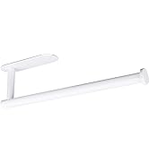 White Paper Towel Holder - Under Cabinet Paper Towel Holder for Kitchen, Adhesive Paper Towel Rol...