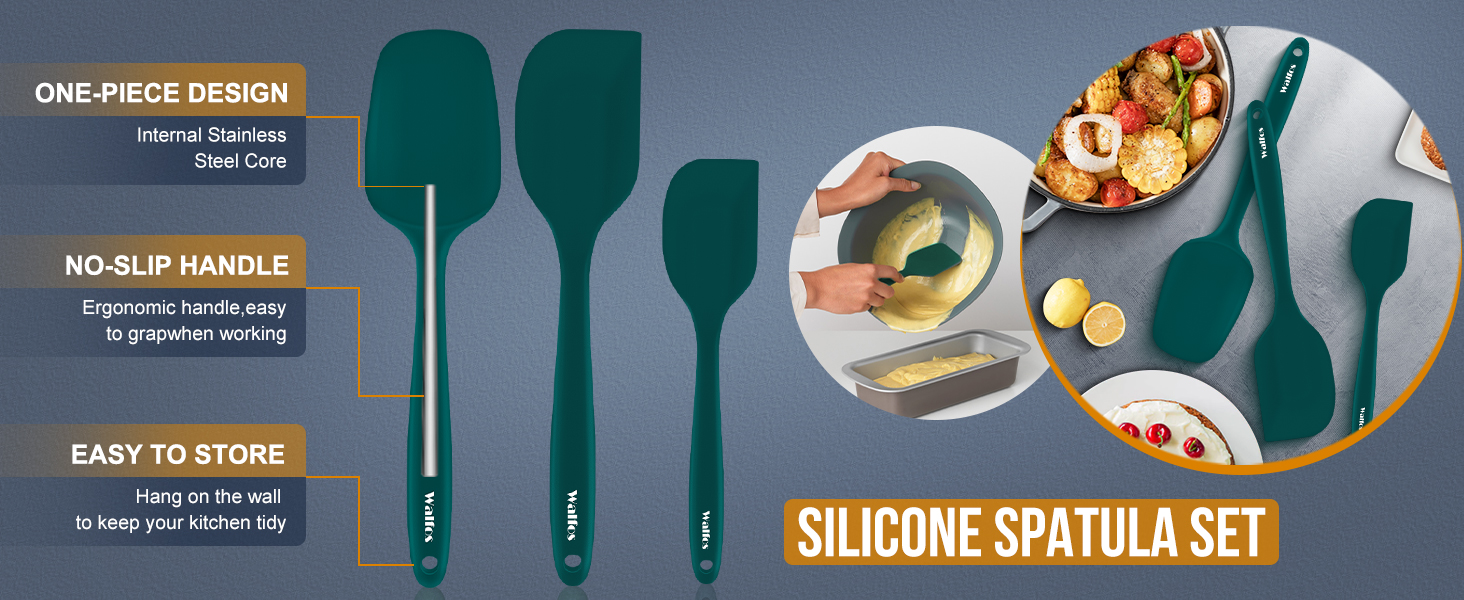 spatula set silicone rubber spatula small spatula mixing spoons spatula baking spatulas for kitchen