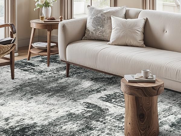 black area rug