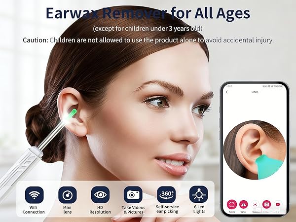 Ear Wax Removal - Earwax Remover Tool with 6 Pcs Ear Set