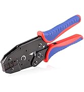 HKS Crimping Tool For Non-Insulated Open Barrel Terminals &amp; Receptacles - Ratcheting Wire Crimper...