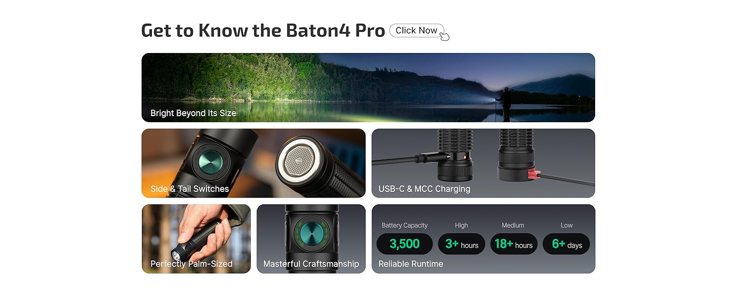 olight baton4 pro EDC pocket Flashlight