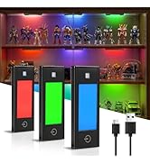 V4light RGB Motion Sensor Night Light, 6-Color Rechargeable Stair Lights, Magnetic Stick-On LED B...