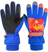 Azarxis Kids Children Ski Gloves Winter Snow Gloves Waterproof Winter Warm Glove for Snowboarding...