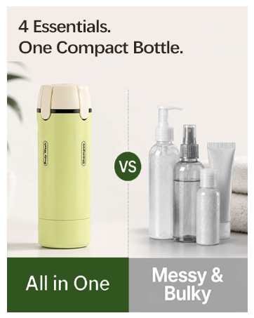 4-in-1 Travel Dispenser Bottle