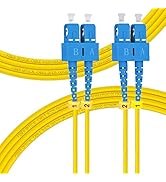FLYPROFiber 3M OS2 SC to SC Fiber Patch Cable | Length Options: 1m-50m, 1G/10G Single Mode Duplex...