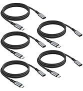 USB C Extension Cable 6FT 5-Pack, Type C Extender Cord USB 3.1(10Gbps) Male to Female Extension C...