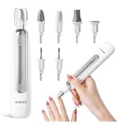 AIRSEE Professional Manicure Pedicure Kit,Cordless 6 in 1 Electric Nail File for feet,5 Speed Rec...