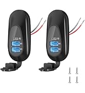 56W 3 Ports 12V Car USB Outlet, 2PCS Type-C PD3.0 Quick Charge & Dual USB-A QC3.0 Panel Wall Surf...