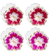 4 Pack 3.34 inches Flower Coaster Molds Coaster for Epoxy Resin Agate Coaster Cup Mat Molds for R...