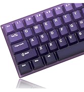 Womier PBT keycaps,Gradient Purple Custom keycaps 60 75 100 Percent 132keys Cherry Profile Key ca...