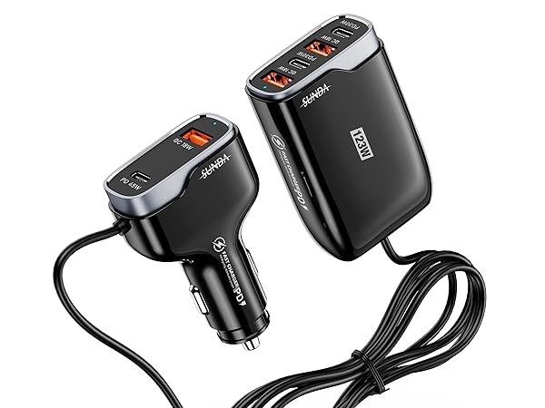 123W 6 ports car charger