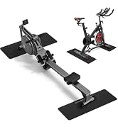 TOBWOLF 2PCS Non-Slip Mat Compatible with Peloton Bike, Concept 2 Rowing Machine, Exercise Bike M...
