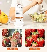 MEHIDFY Fruit and Vegetable Washing Machine, USB Rechargeable Fruit Cleaner Device, Aqua Pure Pur...
