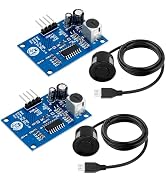 2 Pcs Ultrasonic Distance Sensor for Arduino High Precision Waterproof Low Power Consumption Inte...