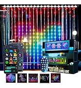 Brewish LED Curtain Fairy Lights | Programmable DIY Christmas String Light | Color Changing Music...